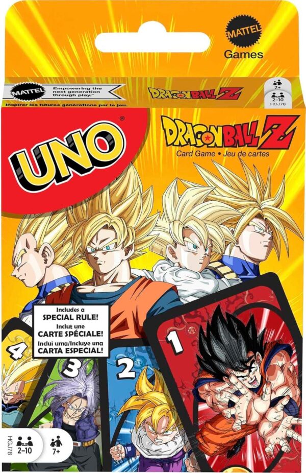 UNO Dragon ball z playing cards for kids